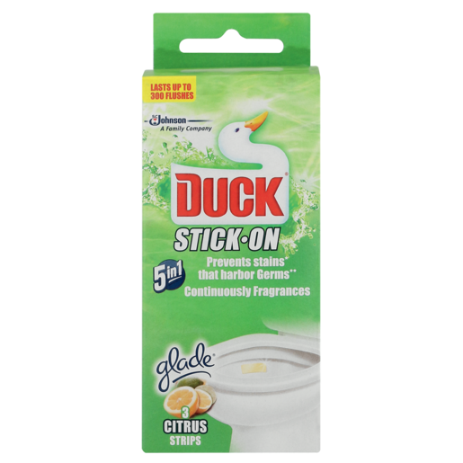 Duck Stick-On Citrus Scented Toilet Strips 3 Pack