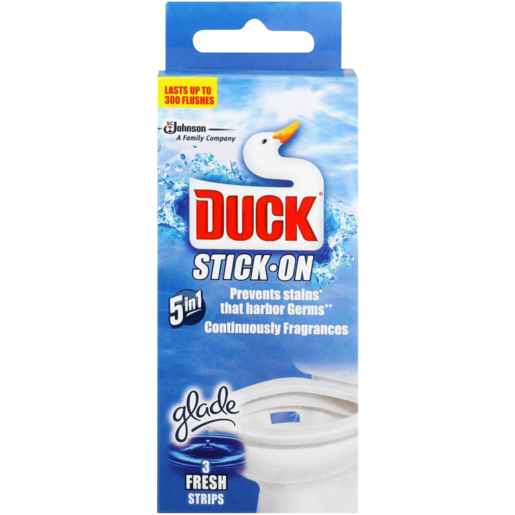 Duck Stick-On Fresh Scented Toilet Strips 3 Pack