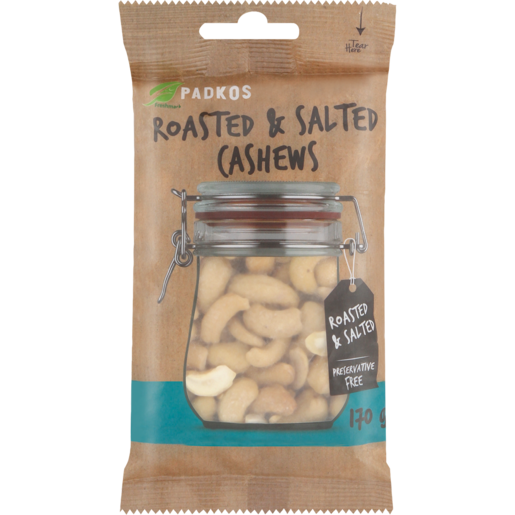 Padkos Roasted & Salted Cashew Nuts 170g