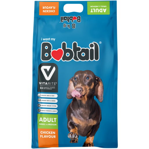 Bobtail Chicken Flavoured Small/Medium Dog Food 8kg