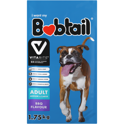 Bobtail BBQ Flavoured Medium Adult Dog Food 1.75g