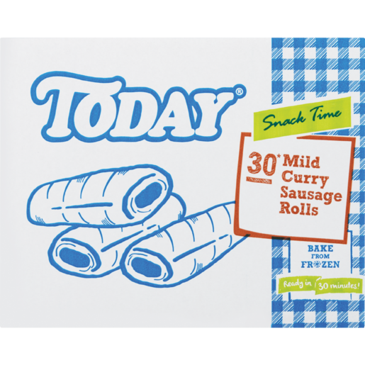 Today Mild Curry Sausage Rolls 30 Pack