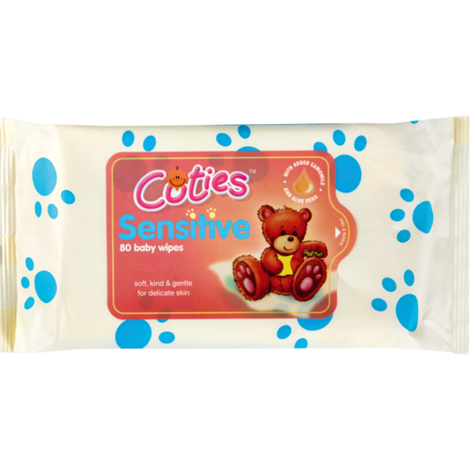 Cuties Unscented Baby Wipes 80 Pack