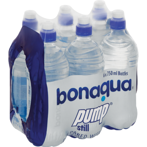Bonaqua Pump Still Water Bottles 6 x 750ml