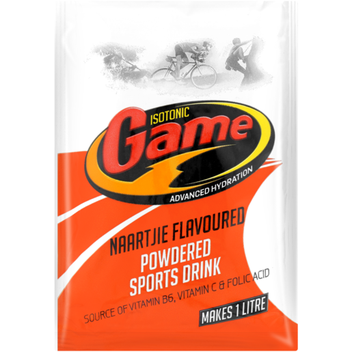 Game Isotonic Naartjie Flavoured Powdered Sports Drink Sachet 80g