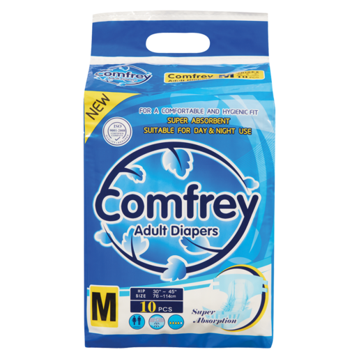Comfrey Medium Adult Diapers 10 Pack