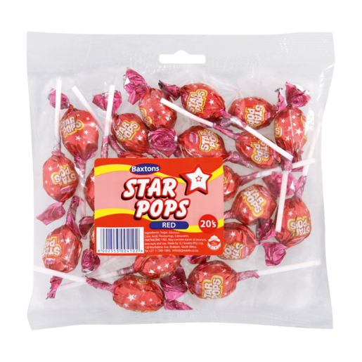 Baxtons Red Star Pops 20 Pack