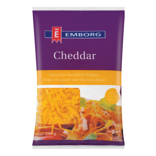 Emborg Grated Cheddar Cheese 200g