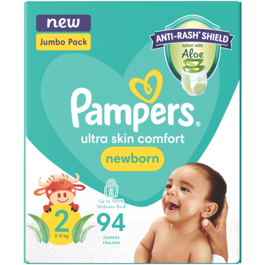 Pampers Size 2 Newborn Disposable Diapers 94 Pack