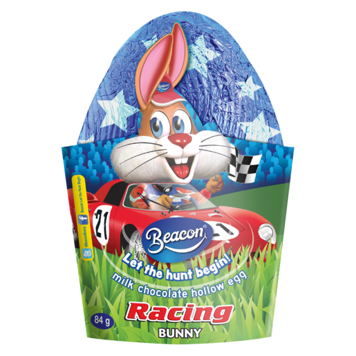 Beacon Racing Bunny Hollow Milk Chocolate Egg 84g