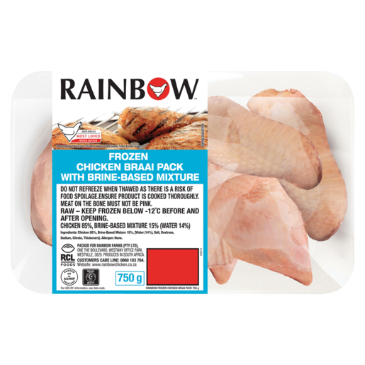 RAINBOW Frozen Chicken Braai Pack 750g