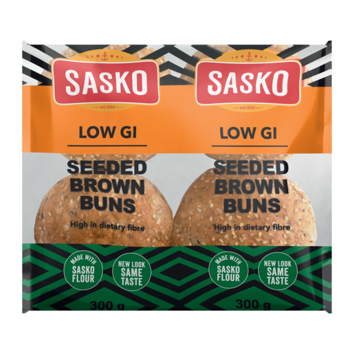 SASKO Low GI Seeded Brown Buns 300g