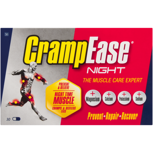 CrampEase Night Muscle Cramp Relief Capsules 30 Pack