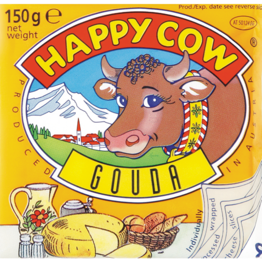 Happy Cow Gouda Cheese Slices 150g