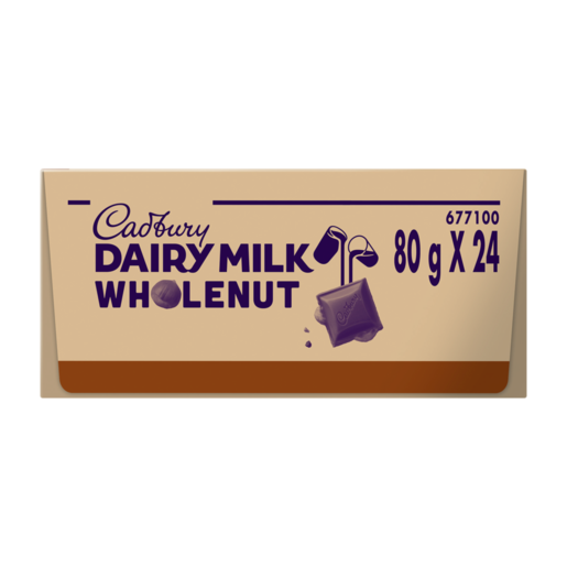 Cadbury Dairy Milk Wholenut Milk Chocolate Slabs 24 x 80g