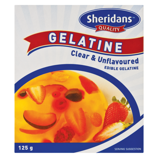 Sheridans Clear and Unflavoured Edible Gelatine 125g
