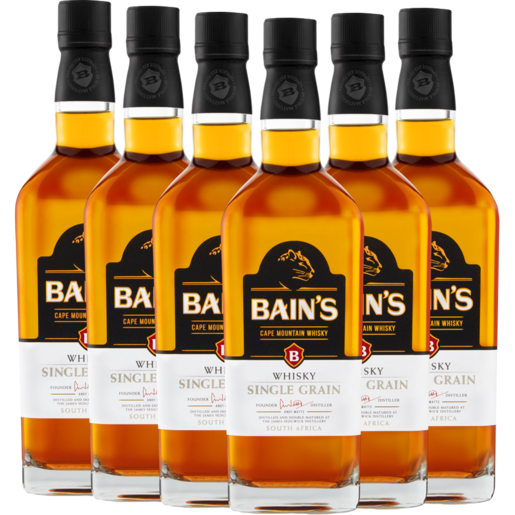 Bain's Cape Mountain Single Grain Whisky Bottles 6 x 750ml