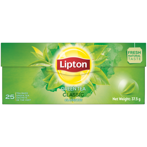 Lipton Green Tea With Mint Tagged Teabags 25 Pack