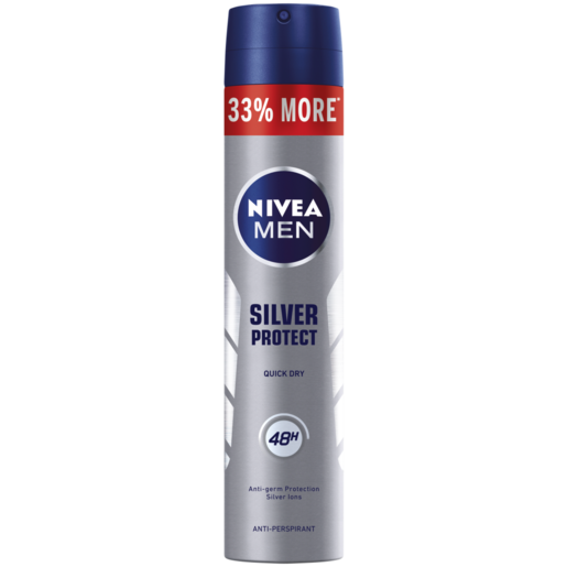 NIVEA MEN Quick Dry Silver Protect Anti-Perspirant Aerosol 200ml