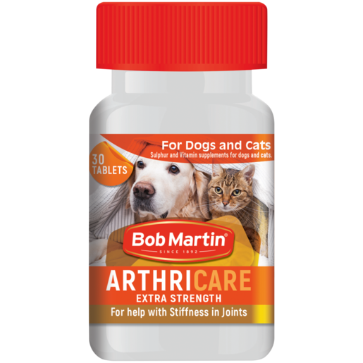 Bob Martin Arthricare Extra Strength Dogs & Cats Joint Stiffness Tablets 30 Pack