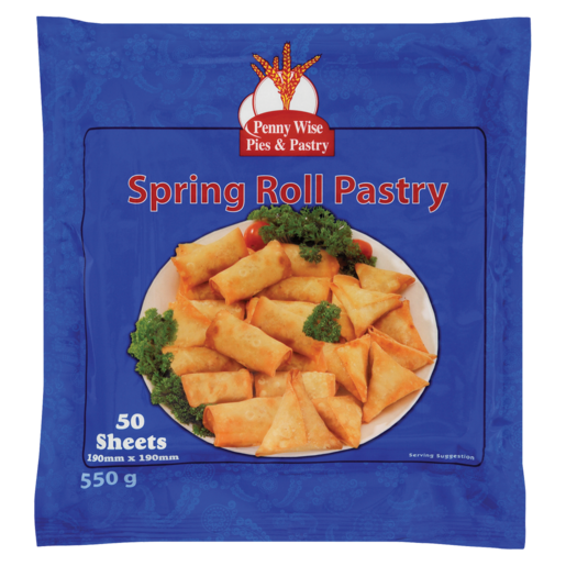 Penny Wise Frozen Spring Roll Pastry 550g