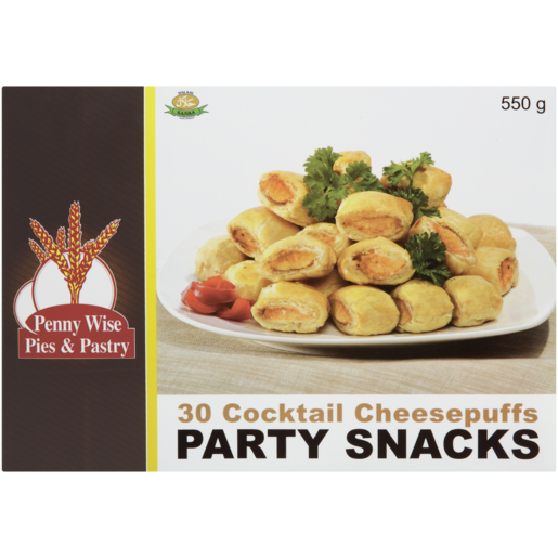 Penny Wise Frozen Cocktail Cheesepuffs Party Snacks 30 Pack