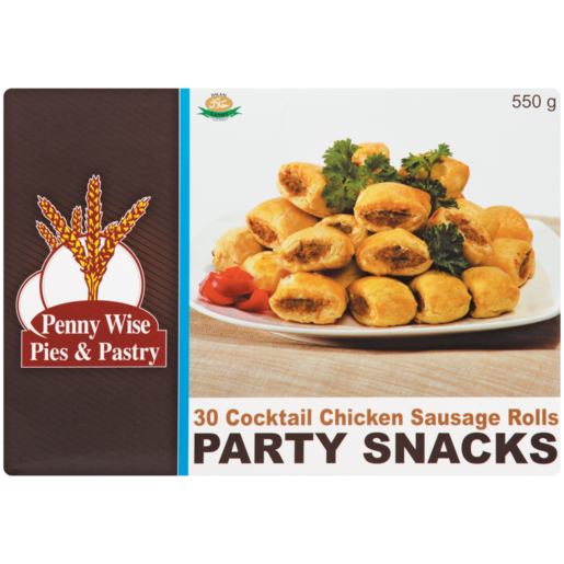 Penny Wise Frozen Cocktail Chicken Sausage Rolls Party Snacks 30 Pack