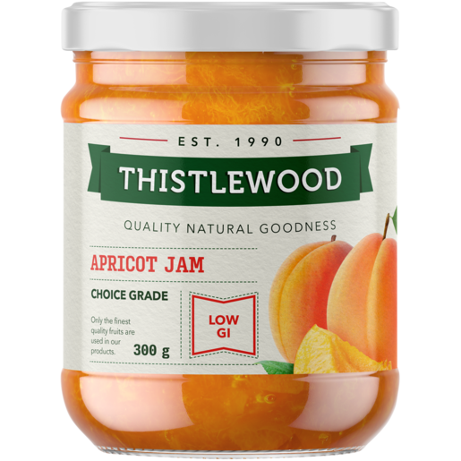 Thistlewood Low GI Apricot Jam Jar 300g