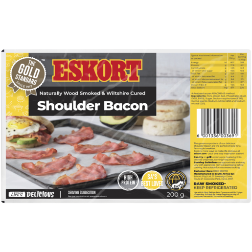 Eskort Wood Smoked Shoulder Bacon 200g