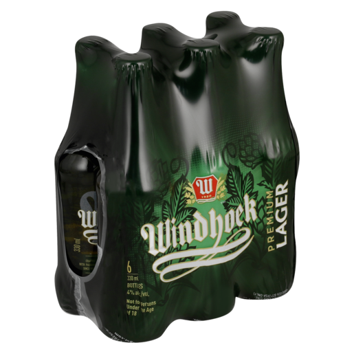 Windhoek Premium Lager Beer Bottles 6 x 330ml