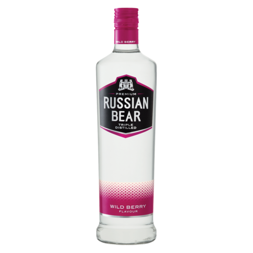 Russian Bear Wild Berry Vodka Bottle 750ml