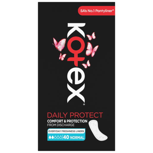 Kotex Daily Protect Normal Pantyliners 40 Pack