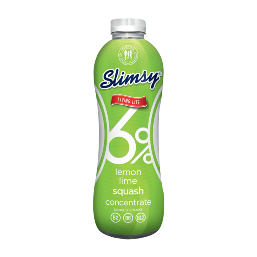 Slimsy Lemon Lime Flavoured 6% Squash Concentrate 1L