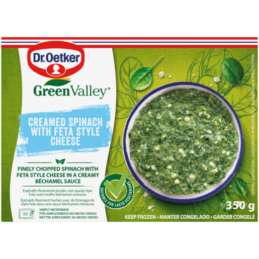 Dr. Oetker Frozen Green Valley Creamed Spinach & Feta Dish 350g