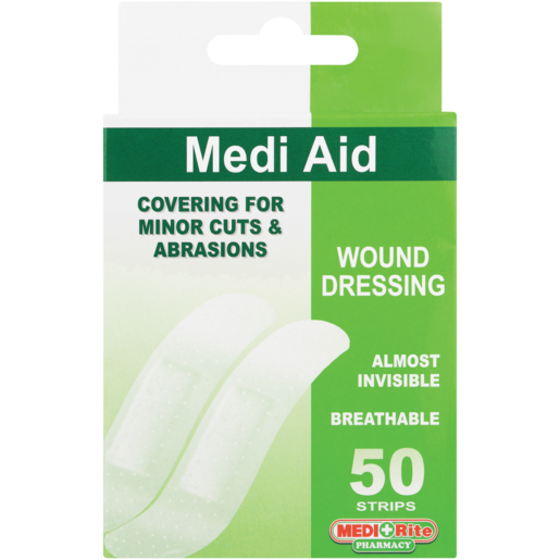 Medi Aid Breathable Wound Dressing Strips 50 Pack