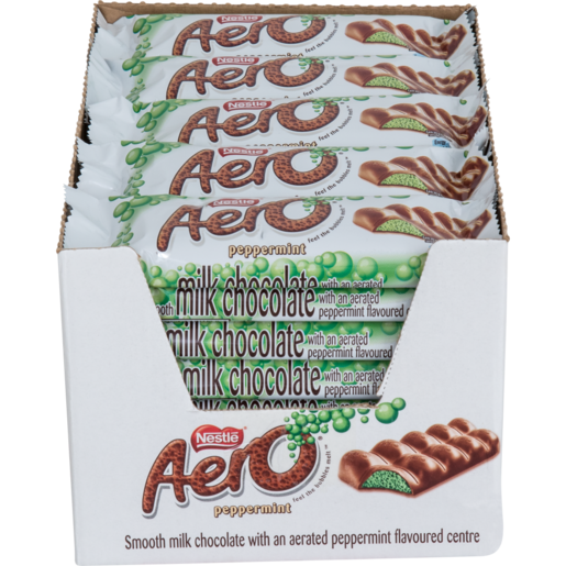 Aero Peppermint Flavoured Aerated Milk Chocolate Bars 40 x 40g