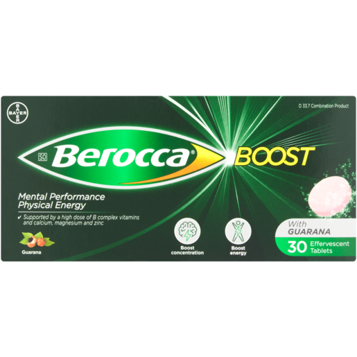Berocca Immune Boost With Guarana Tablets 30 Pack