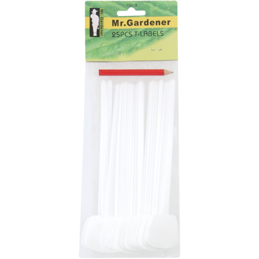 Mr Gardener T-Labels With Pencil 25 Piece