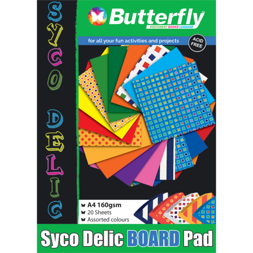 Butterfly Syco Delic A4 Board Pads 20 Sheets