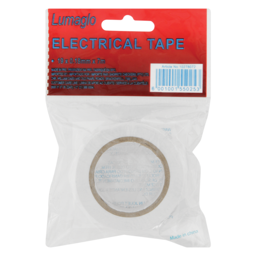 Lumaglo White Electrical Tape 19 x 0.18mm x 7m