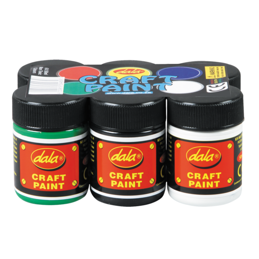 Dala Craft Paint Kit Plastic Containers 6 x 50ml