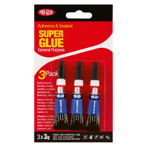 Pro Glue Super Glue Tubes 3x3g