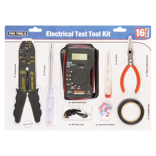 Pro Tools Electrical Test Tool Kit 16 Piece