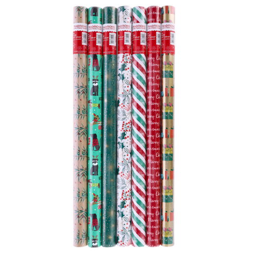 Christmas Traditions Paper Wrapping 5mx70cm (Assorted Item - Supplied At Random)