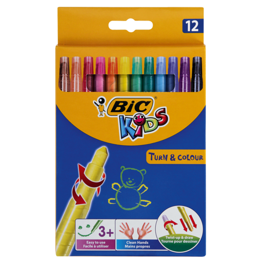 Colorful Peanut Crayons Washable Drawing Set Kids Wax Pencils Oil Pastels