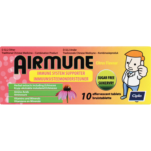 Airmune Citrus Flavoured Immune System Supporter 10 Pack