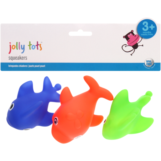 Jolly Tots Sea Life Squeakers Toy Set 3 Piece