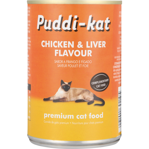 Puddi-Kat Chicken & Liver Premium Cat Food Can 385g