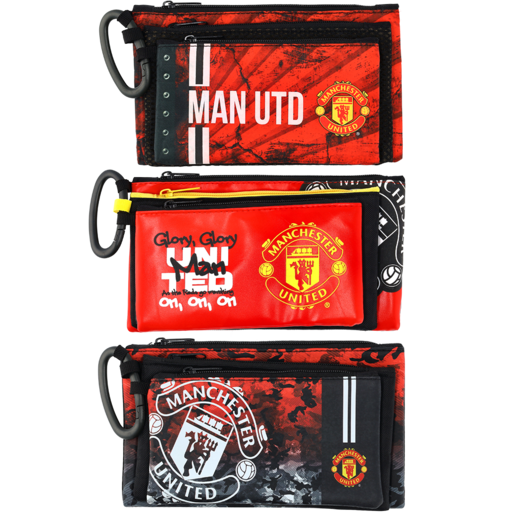 Man United 3 Compartment Pencil Bag (Assorted Item - Supplied At Random)