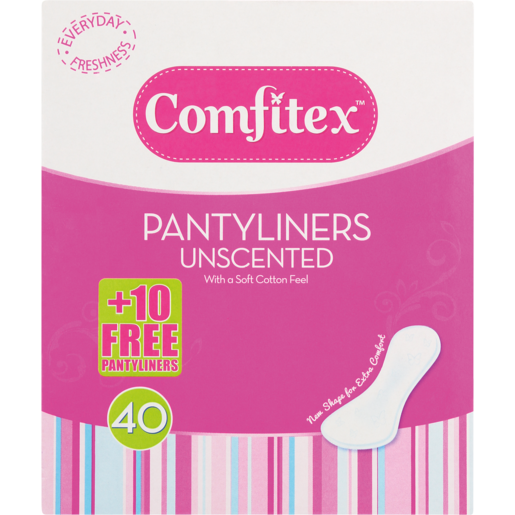 Comfitex Unscented Pantyliners 40 Pack